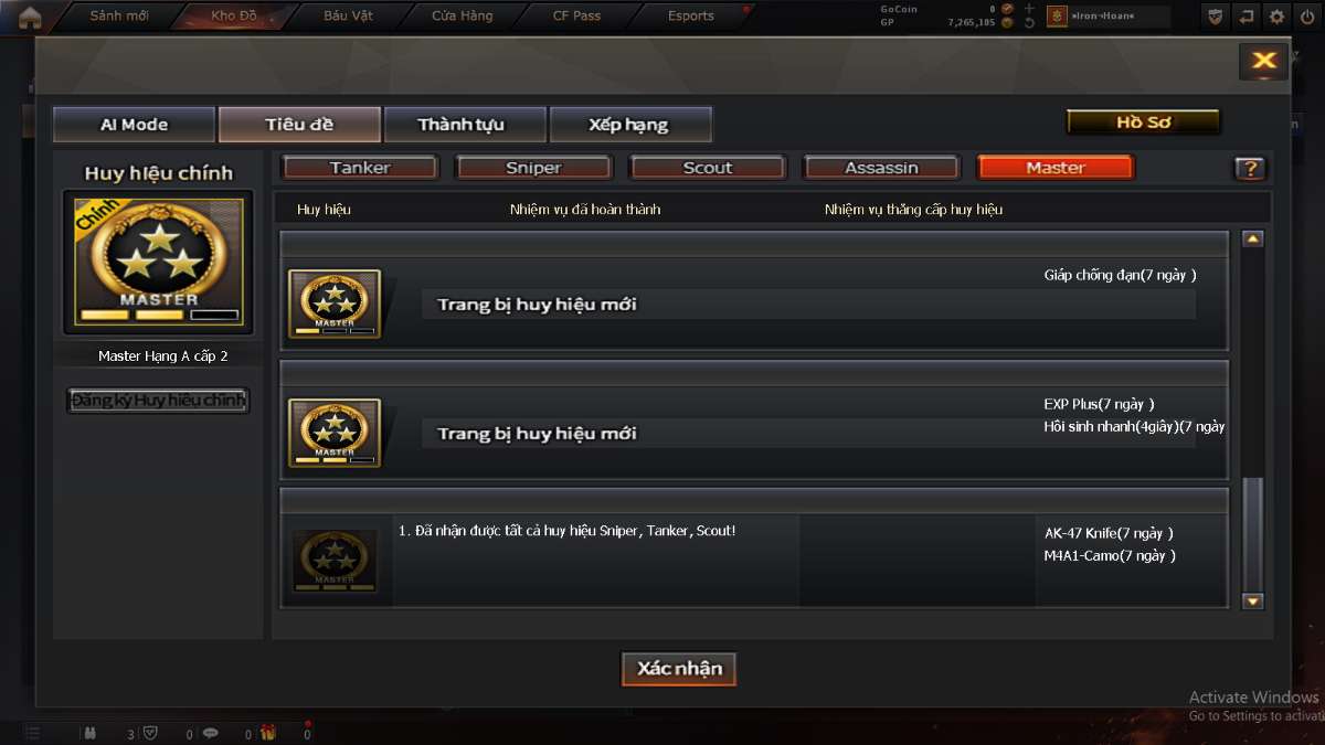 shop acc cf uy tin gia re